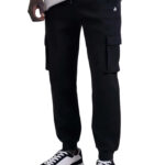מכנס טרנינג באולר balr שחור דגם Mid Logo Sweatpants תשלובת כותנה רילקסד פיט כיסי צד רקמה שרוול כיס אחורי