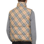 ווסט מרופד ברברי burberry שחור בז’ דגם Reversible Check Puffer Gile הפיך פוך נוצות פלומה משבצות גזרה קלאסית