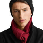 כובע צמר גאנט gant שחור דגם Shield Wool Beanie תשלובת צמר רקמה לוגו shield ביני קלאסי