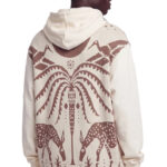 קפוצ’ון איינקר ainker אוף וויט דגם 1130 Black Knit Hoodie 100% כותנה רילקסד פיט רקמה חזה רקמת Jacquard אפריקאית גב
