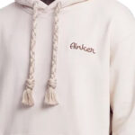קפוצ’ון איינקר ainker אוף וויט דגם 1130 Black Knit Hoodie 100% כותנה רילקסד פיט רקמה חזה רקמת Jacquard אפריקאית גב