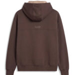 קפוצ’ון אינקר ainker חום דגם 1050 black hoodie 100% כותנה interlock רילקסד פיט בטנה קונטרסט רקמה חזה גב