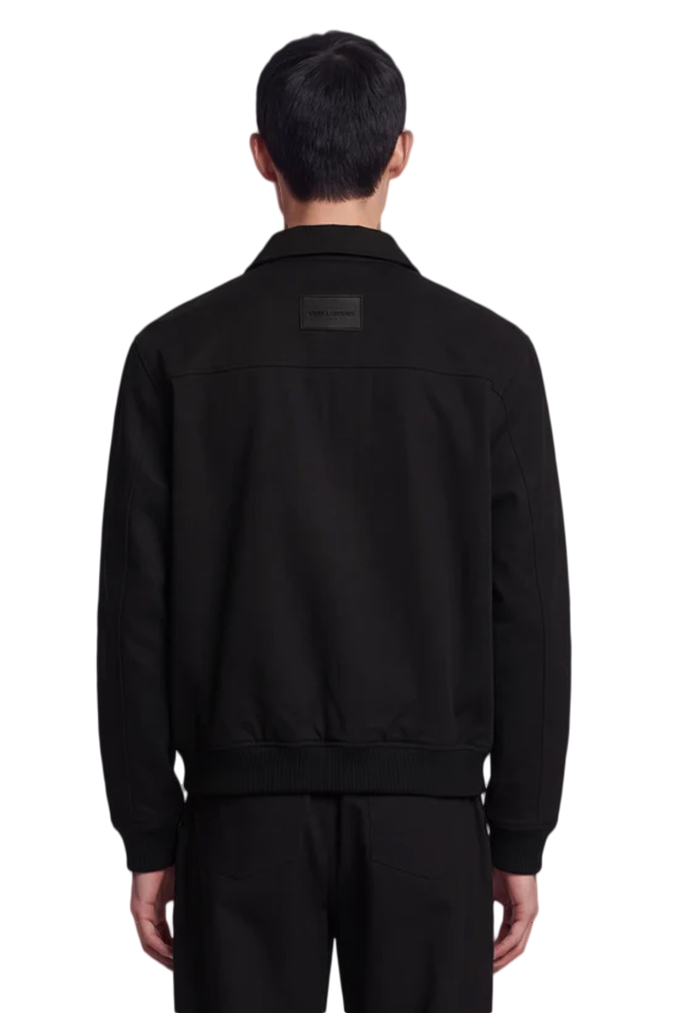 ז’קט אינקר ainker שחור דגם 1066 black jacket תשלובת כותנה גזרה רגילה רוכסן צווארון פתוח כיסי חזה תיק תק לוגו עורף lart a obtenir