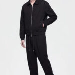 ז’קט איינקר ainker שחור דגם 1060 black jacket כותנה אריגת twill גזרה נינוחה רוכסן צווארון מחודד תפרים בעבודת יד לוגו עורף lart a obtenir
