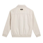 ז’קט איינקר ainker אוף וויט דגם 1060 black jacket כותנה אריגת twill גזרה נינוחה רוכסן צווארון מחודד תפרים בעבודת יד לוגו עורף lart a obtenir