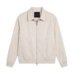ז’קט איינקר ainker אוף וויט דגם 1060 black jacket כותנה אריגת twill גזרה נינוחה רוכסן צווארון מחודד תפרים בעבודת יד לוגו עורף lart a obtenir