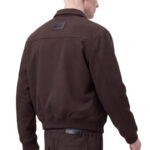 ז’קט אינקר ainker חום דגם 1066 black jacket תשלובת כותנה גזרה רגילה רוכסן צווארון פתוח כיסי חזה תיק תק לוגו עורף lart a obtenir