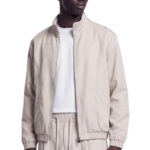 ז’קט איינקר ainker אוף וויט דגם 1070 black jacket פוליאסטר גמיש גזרה רגילה רוכסן צווארון עומד כיסים אלכסוניים לוגו עורף