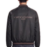 ז’קט בומבר איינקר ainker שחור דגם Puff Nylon 1100 Jacket ניילון טכני פוליאסטר חוסם רוח גזרה רגילה לוגו חזה לוגו גב lart datteindre