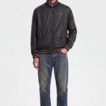 ז’קט בומבר איינקר ainker שחור דגם Puff Nylon 1100 Jacket ניילון טכני פוליאסטר חוסם רוח גזרה רגילה לוגו חזה לוגו גב lart datteindre