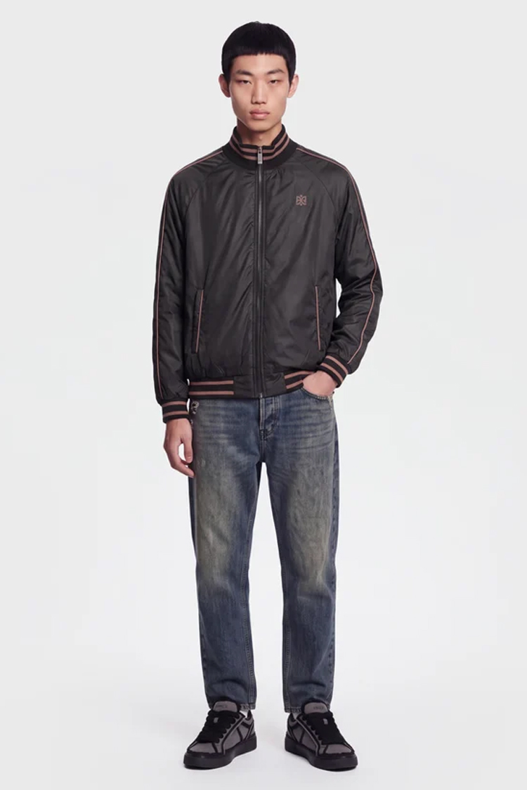 ז’קט בומבר איינקר ainker שחור דגם Puff Nylon 1100 Jacket ניילון טכני פוליאסטר חוסם רוח גזרה רגילה לוגו חזה לוגו גב lart datteindre