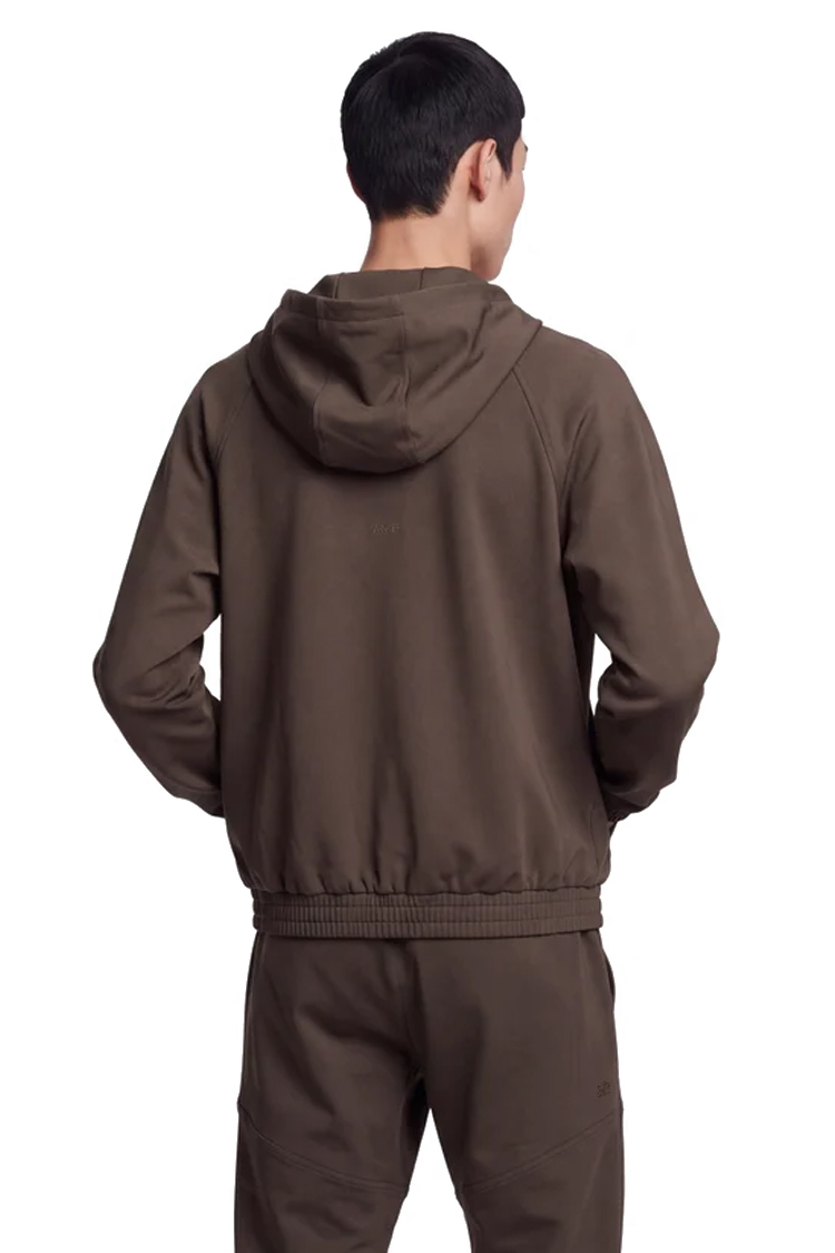 ז’קט קפוצ’ון אינקר חום דגם 1133 black jacket 100% ניילון גימור מט גזרה נינוחה רקמה חזה גב