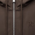 ז’קט קפוצ’ון אינקר חום דגם 1133 black jacket 100% ניילון גימור מט גזרה נינוחה רקמה חזה גב