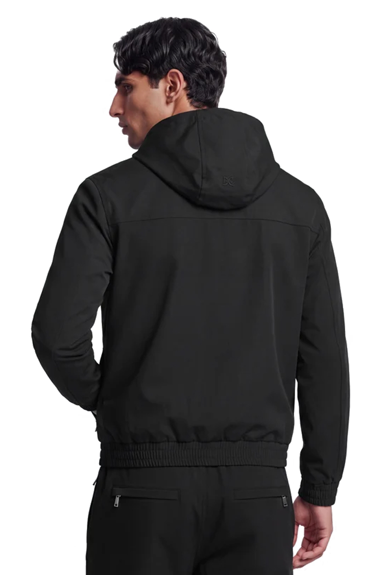 ז’קט קפוצ’ון איינקר ainker שחור דגם 1134 black jacket בד טכני ארוג קל משקל חוסם רוח גזרה נינוחה רקמה כובע