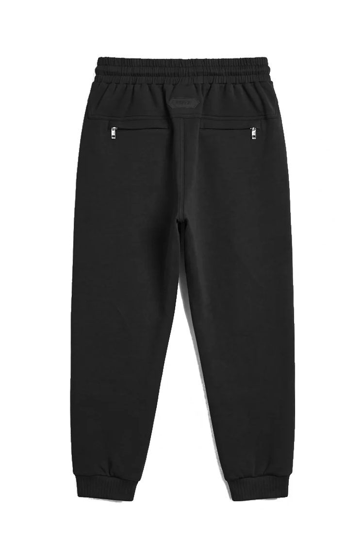 מכנס טרנינג אינקר שחור דגם 1050 black pant 100% כותנה interlock קל משקל רילקסד פיט רקמה שרוול פאץ’ גב