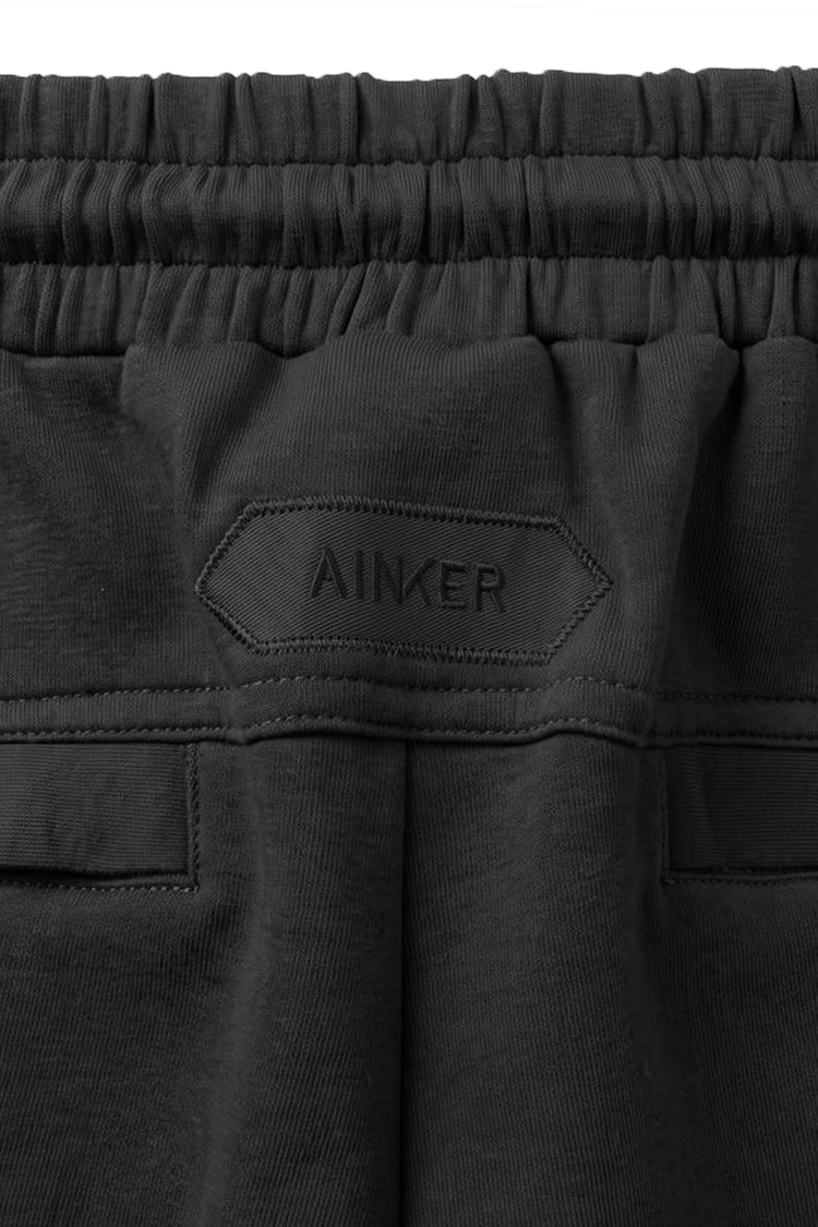 מכנס טרנינג אינקר שחור דגם 1050 black pant 100% כותנה interlock קל משקל רילקסד פיט רקמה שרוול פאץ' גב