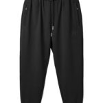 מכנס טרנינג אינקר שחור דגם 1050 black pant 100% כותנה interlock קל משקל רילקסד פיט רקמה שרוול פאץ’ גב