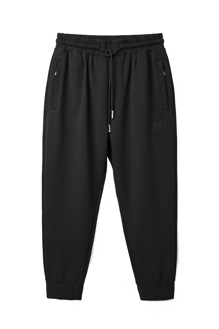 מכנס טרנינג אינקר שחור דגם 1050 black pant 100% כותנה interlock קל משקל רילקסד פיט רקמה שרוול פאץ' גב