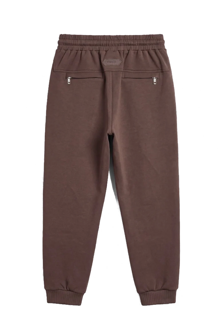 מכנס טרנינג אינקר חום דגם 1050 black pant 100% כותנה interlock קל משקל רילקסד פיט רקמה שרוול פאץ’ גב
