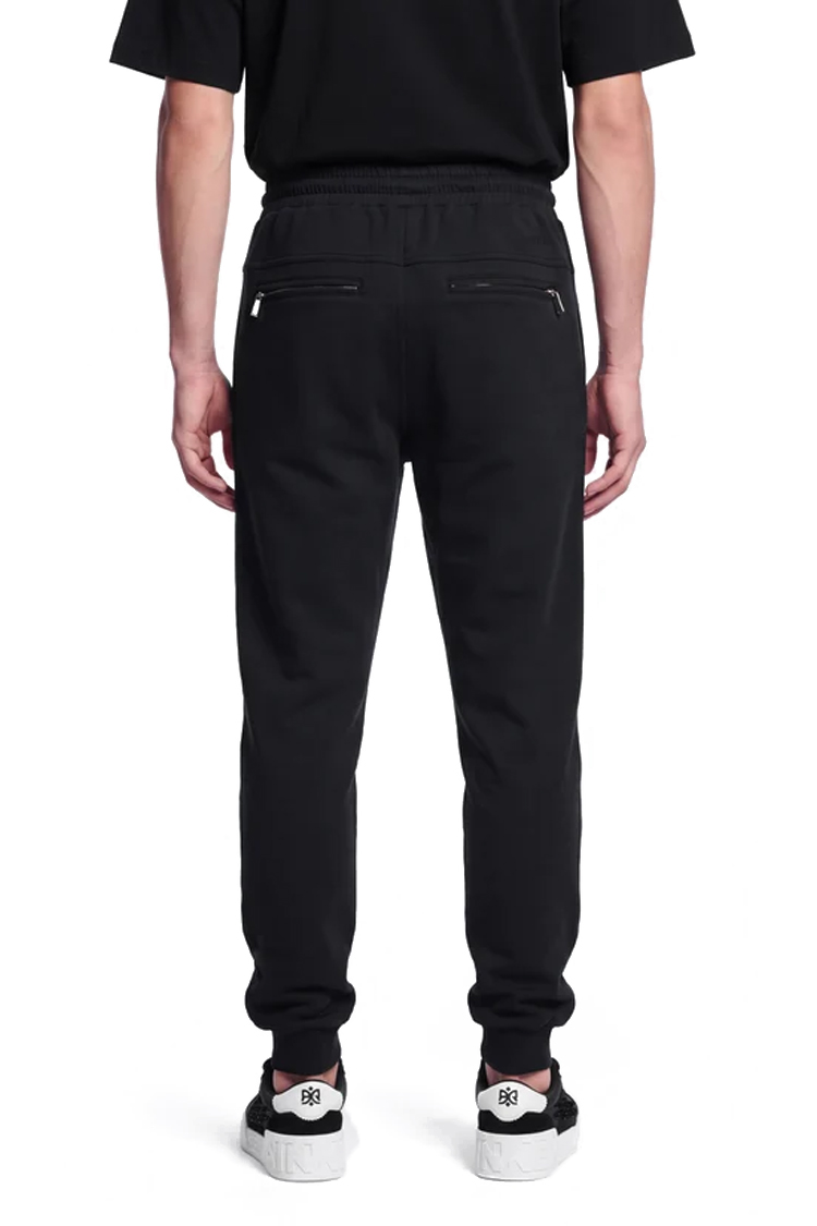 מכנס ג’וגר איינקר ainker שחור דגם 1051 black pant אריגת interlock צפופה גזרה רגילה שרוולים צרים כיסים נסתרים רוכסן סמל מתכתי ריב