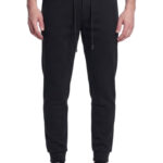 מכנס ג’וגר איינקר ainker שחור דגם 1051 black pant אריגת interlock צפופה גזרה רגילה שרוולים צרים כיסים נסתרים רוכסן סמל מתכתי ריב
