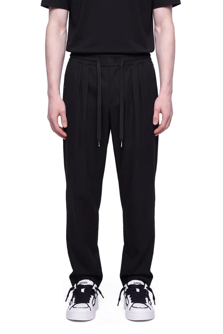 מכנס ג'וגר איינקר ainker שחור דגם 1060 pant כותנה אריגת twill גזרה נינוחה רקמה מותן לוגו lart a obtenir כיס אחורי