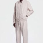 מכנס ג’וגר איינקר ainker אוף וויט דגם 1060 pant כותנה אריגת twill גזרה נינוחה רקמה מותן לוגו lart a obtenir כיס אחורי