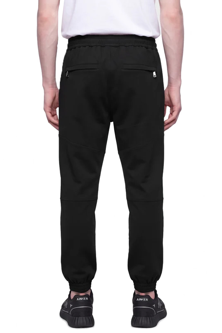 מכנס אינקר שחור דגם 1133 black pant 100% פוליאסטר גימור מט גזרה נינוחה רקמה כיס קדמי