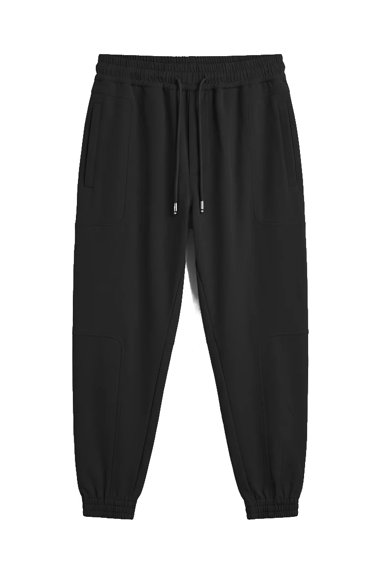 מכנס אינקר שחור דגם 1133 black pant 100% פוליאסטר גימור מט גזרה נינוחה רקמה כיס קדמי