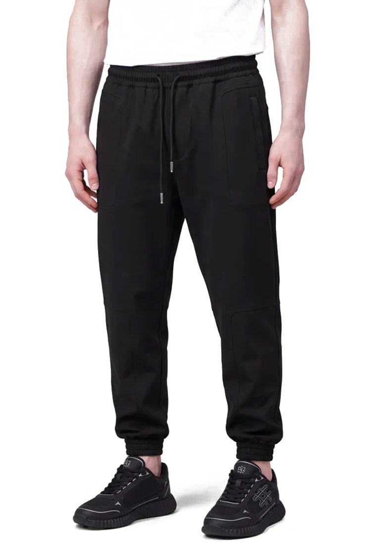 מכנס אינקר שחור דגם 1133 black pant 100% פוליאסטר גימור מט גזרה נינוחה רקמה כיס קדמי