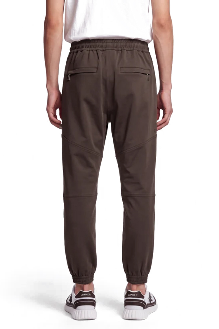 מכנס אינקר חום דגם 1133 black pant 100% פוליאסטר גימור מט גזרה נינוחה רקמה כיס קדמי