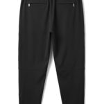 מכנס ג’וגר אינקר ainker שחור דגם 1134 black pant בד טכני גימור מט גזרה צמודה tapered רוכסנים הרחבה קרסול רקמה כיס