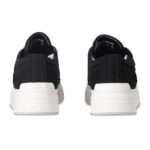 סניקרס איינקר ainker שחור לבן דגם West Coast Canvas Black גזרת מיד עור קנבס גימור פרום לוגו סולמית hashtag