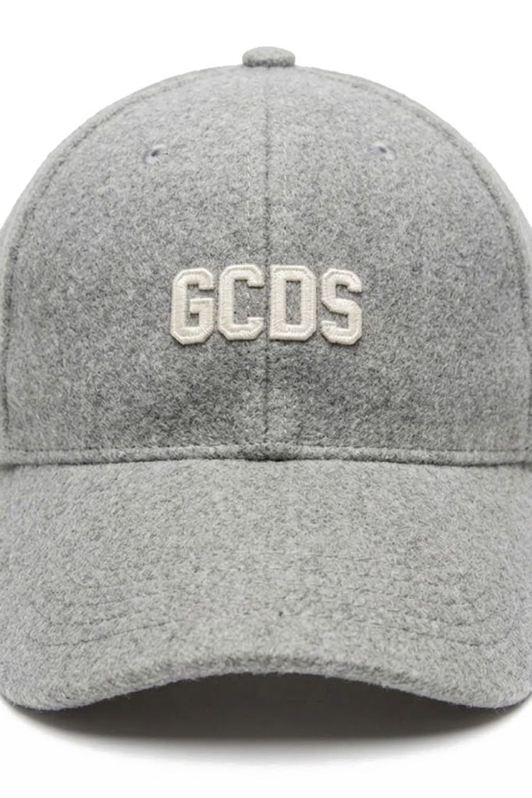 כובע בייסבול ג'יסידיאס gcds אפור דגם Milano 1988 תשלובת צמר רקמה מילאנו רצועה מתכווננת