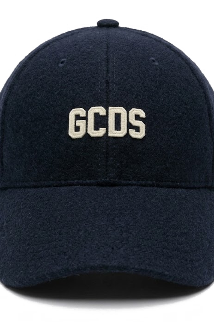 כובע בייסבול ג'יסידיאס gcds כחול כהה דגם Milano 1988 תשלובת צמר רקמה מילאנו רצועה מתכווננת