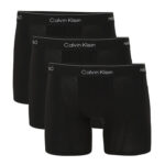 מארז שלישיית תחתוני בוקסר קלווין קליין calvin klein שחור דגם Boxer Briefs Icon Cotton Stretch פס מותן לוגו