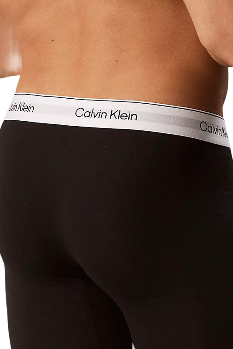 מארז שלישיית תחתוני בוקסר קלווין קליין calvin klein שחור דגם Boxer Briefs Icon Cotton Stretch פס מותן לוגו