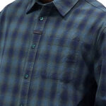 חולצת פלנל רפרזנט represent כחול משובץ דגם represent plaid shirt 100 אחוז כותנה משופשף ידנית כיס חזה