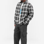 עליונית אוברשירט רפרזנט represent משובץ דגם Logo Quilted Shirt כותנה פוליאסטר ריפוד קווילט לוגו