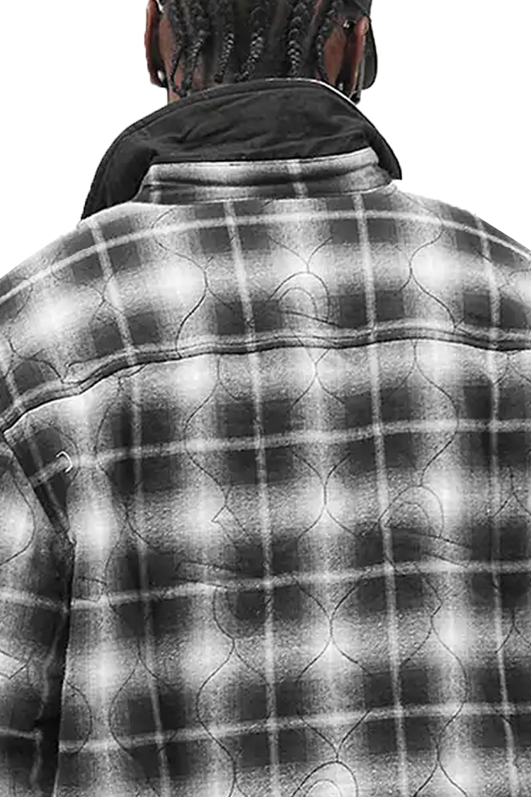 עליונית אוברשירט רפרזנט represent משובץ דגם Logo Quilted Shirt כותנה פוליאסטר ריפוד קווילט לוגו