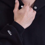 קפוצ’ון רפרזנט represent שחור דגם Relaxed-Fit Cotton Hoodie כותנה רילקסד פיט ניטים בצווארון לוגו