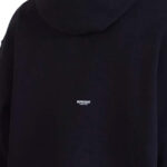 קפוצ’ון רפרזנט represent שחור דגם Relaxed-Fit Cotton Hoodie כותנה רילקסד פיט ניטים בצווארון לוגו