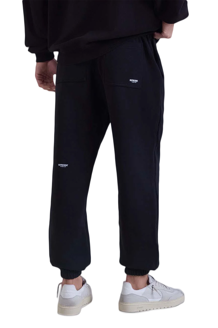 מכנס טרנינג רפרזנט represent שחור דגם Relaxed-Fit Cotton Pants כותנה כבדה רילקסד פיט הדפס לוגו שרוולים כיס אחורי