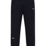 מכנס טרנינג רפרזנט represent שחור דגם Relaxed-Fit Cotton Pants כותנה כבדה רילקסד פיט הדפס לוגו שרוולים כיס אחורי