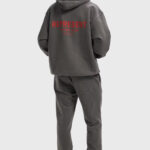 קפוצ’ון רפרזנט represent שחור דגם Owners Club Hoodie 480gsm כותנה כבדה אוברסייז לוגו חזה גב