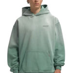 קפוצ’ון רפרזנט represent ירוק דהוי דגם Owners Club Hoodie 480gsm כותנה כבדה אוברסייז לוגו חזה גב