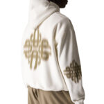 קפוצ’ון קוטור קלאב the couture club אוף וויט דגם Motion Blurred Emblem כותנה רילקסד פיט לוגו motion blur חזה גב שרוולים