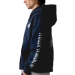 קפוצ’ון קוטור קלאב the couture club כחול כהה דגם Motion Blurred Zip Through כותנה רילקסד פיט ריצרץ לוגו motion blur